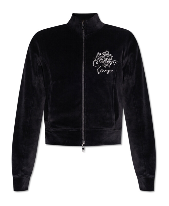 sweat-shirt-en-velours-avec-motif-tigre