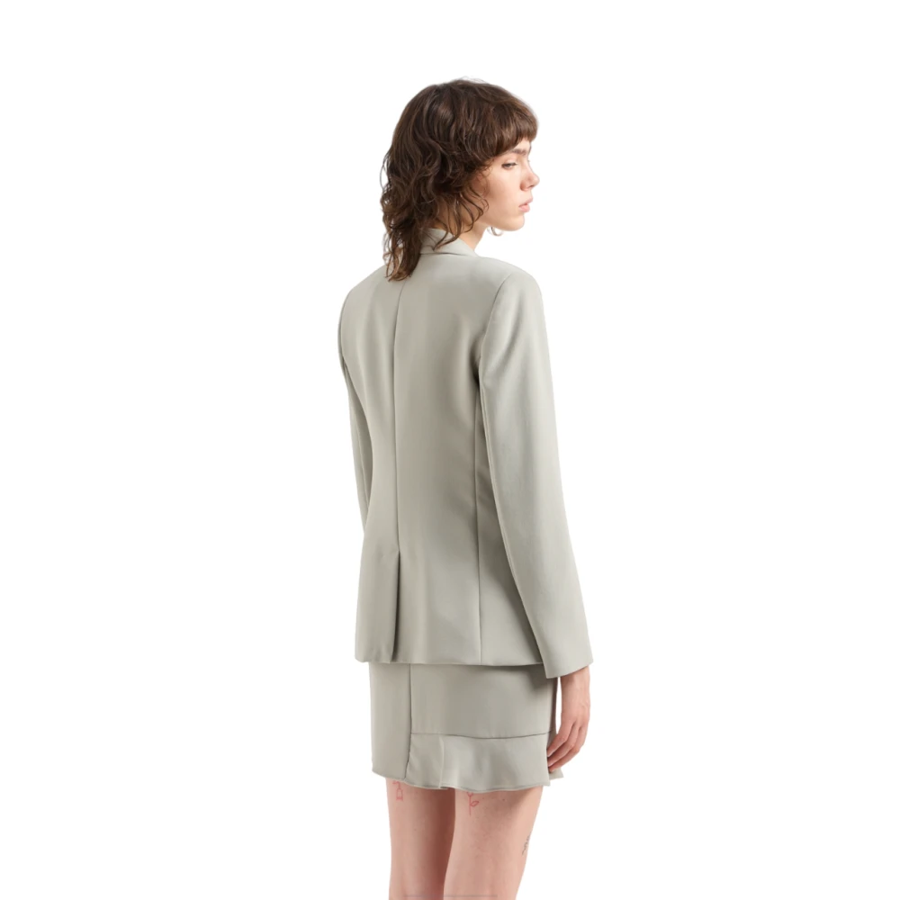 Armani Exchange Beige Enkelrijig Stretch Jasje Beige Dames