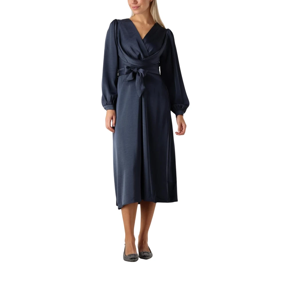 NEO NOIR Elegante Sateen Jurk voor Vrouwen Blue Dames