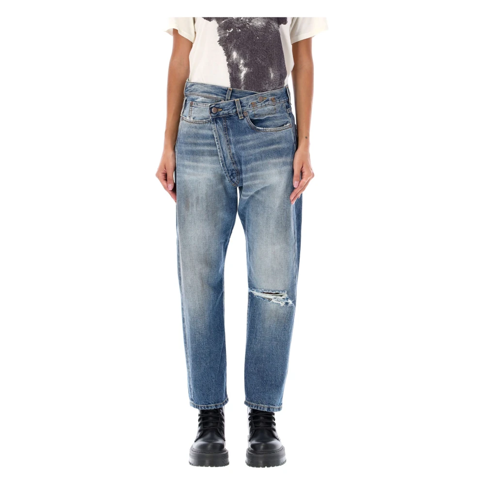 R13 Amber Blue Crossover Jeans Blue Dames