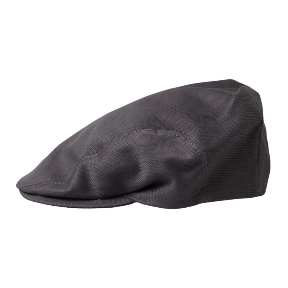 Dolce & Gabbana Grijze Katoenen Newsboy Cap Gray Heren