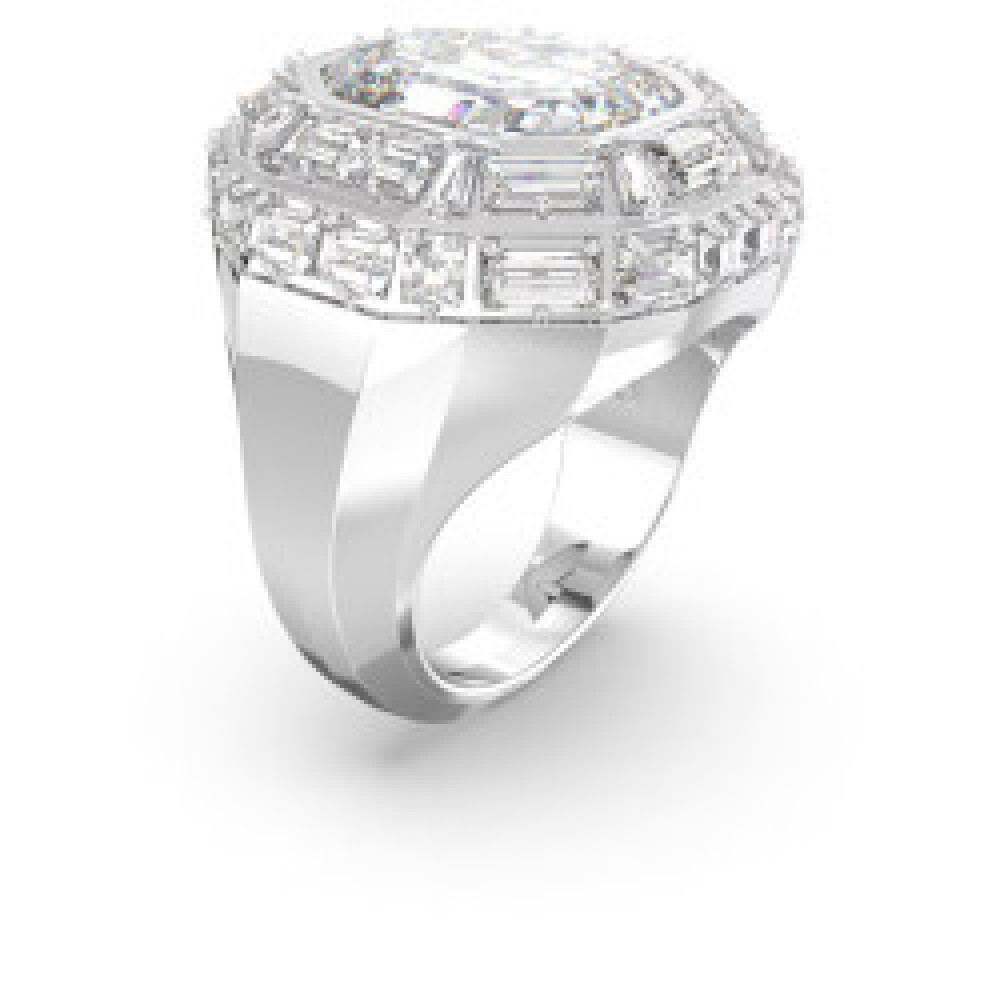 Mesmera Cocktail Ring, White, Rhodium Plated | Swarovski | Men's Fashion |  Miinto