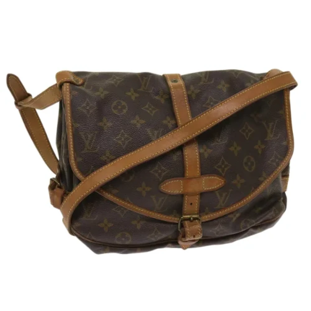 Louis Vuitton Vintage Pre-owned Canvas shoulder-bags Brown Dames