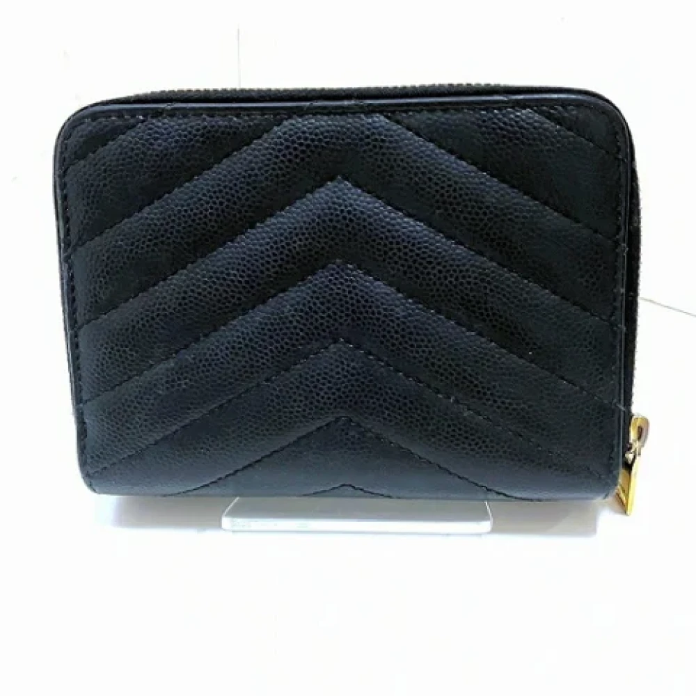 Saint Laurent Vintage Pre-owned Leather wallets Black Dames