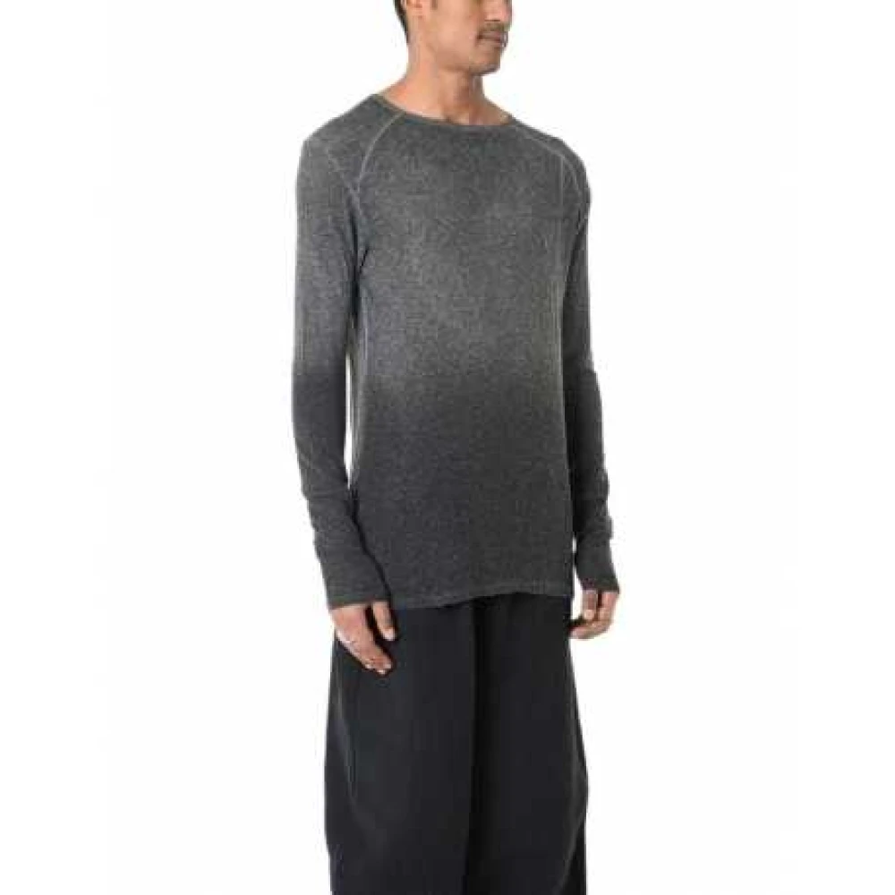 La Haine Inside Us Grijze Wol Viscose Koud Geverfde Trui Lm264 Gray Heren