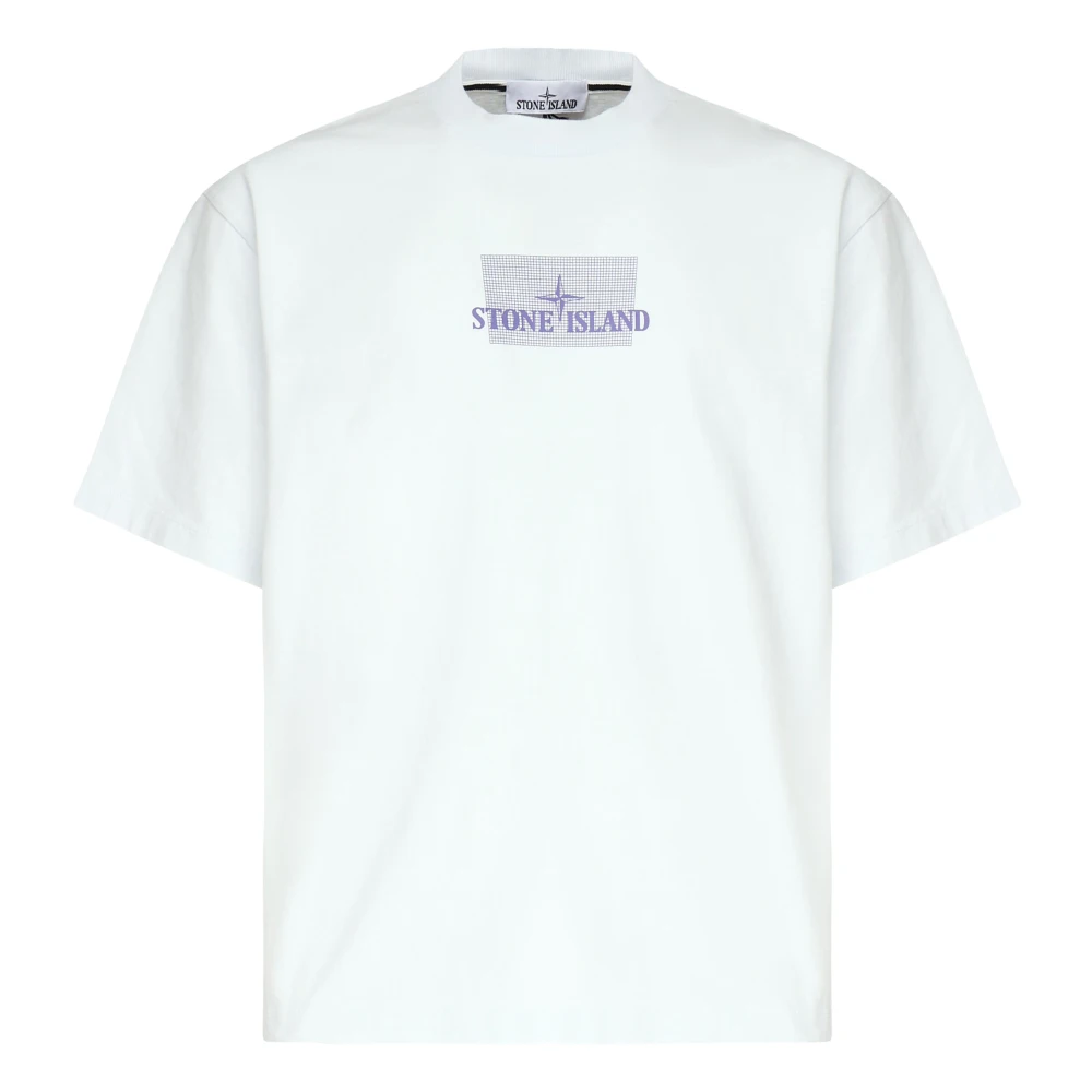 Stone Island Witte T-shirts en Polos met Korte Mouwen White Heren