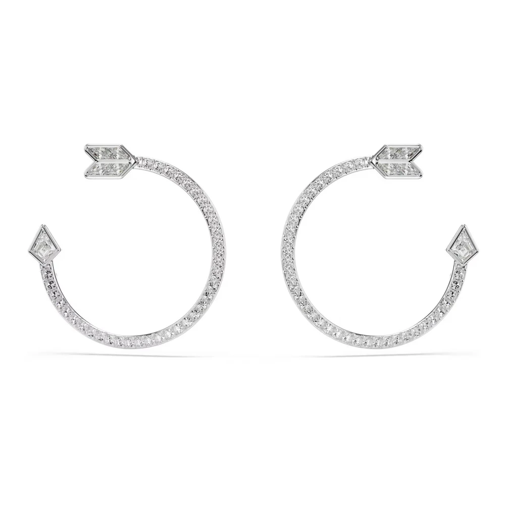 Swarovski , Earrings, Female, Gray, One Size, Idyllia Hoop Earrings
