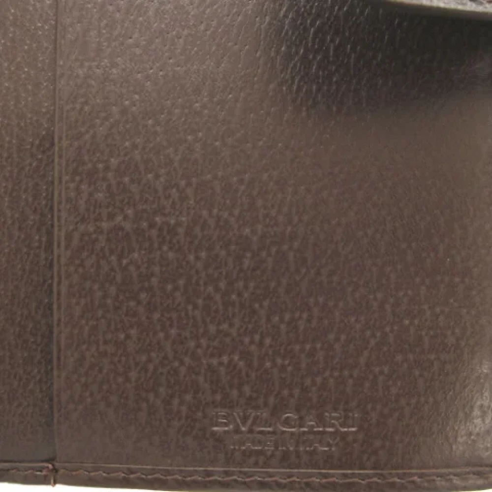 Bvlgari Vintage Pre-owned Canvas wallets Brown Dames