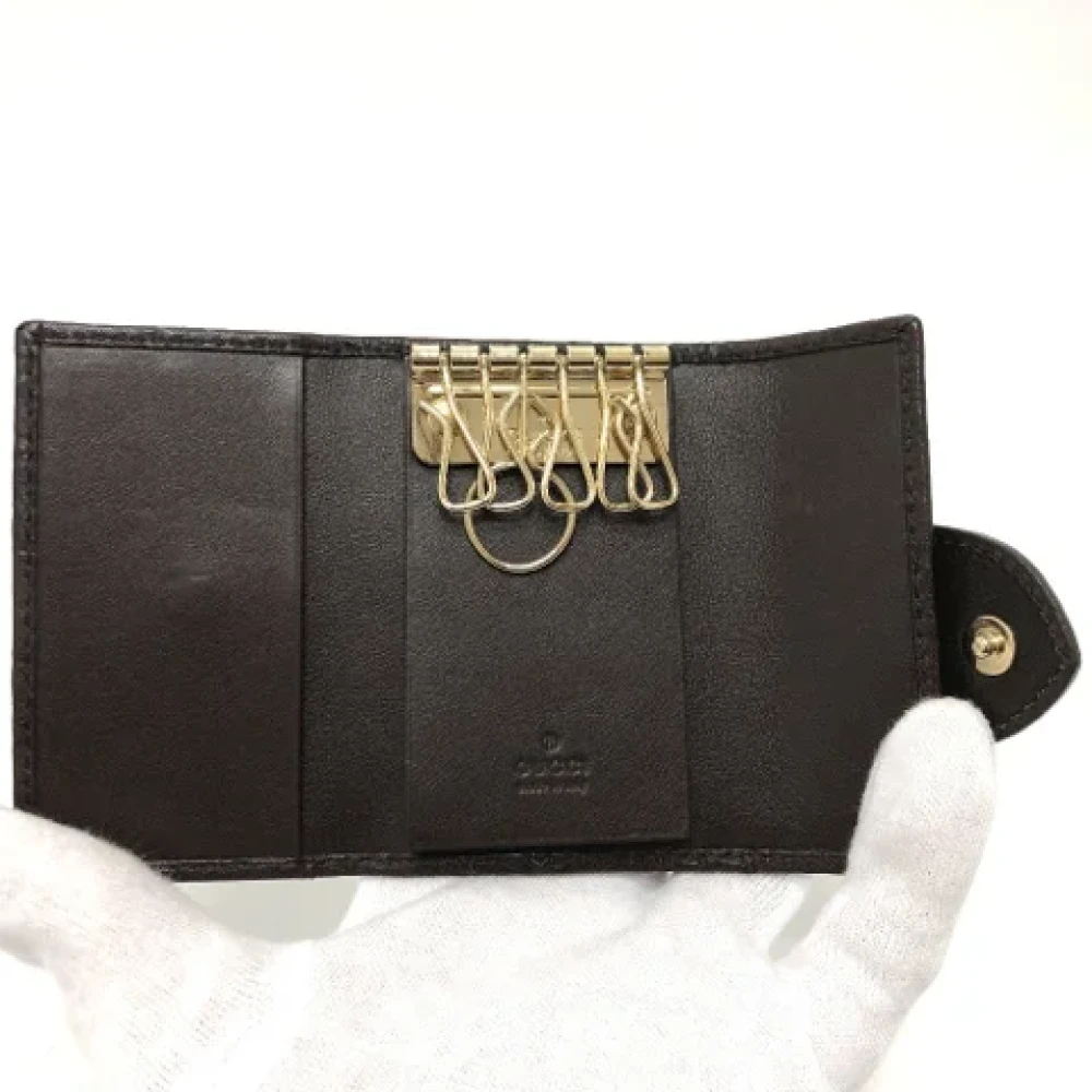 Gucci Vintage Pre-owned Leather key-holders Brown Dames