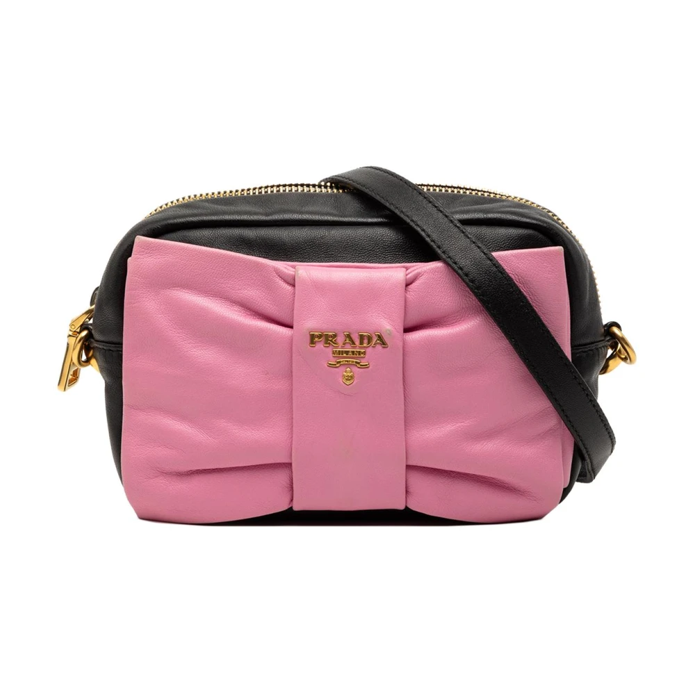 Prada Vintage Women's Pink Vintage Cross Body Bags, One Size, Pre-Owned Leather Crossbody Bag