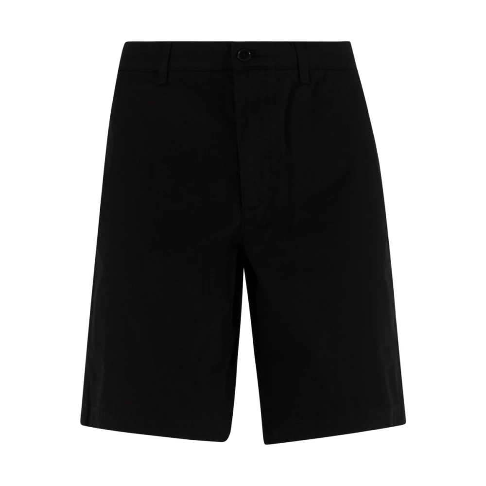 Lacoste Zwarte Bermuda Shorts met knoopsluiting Black Heren