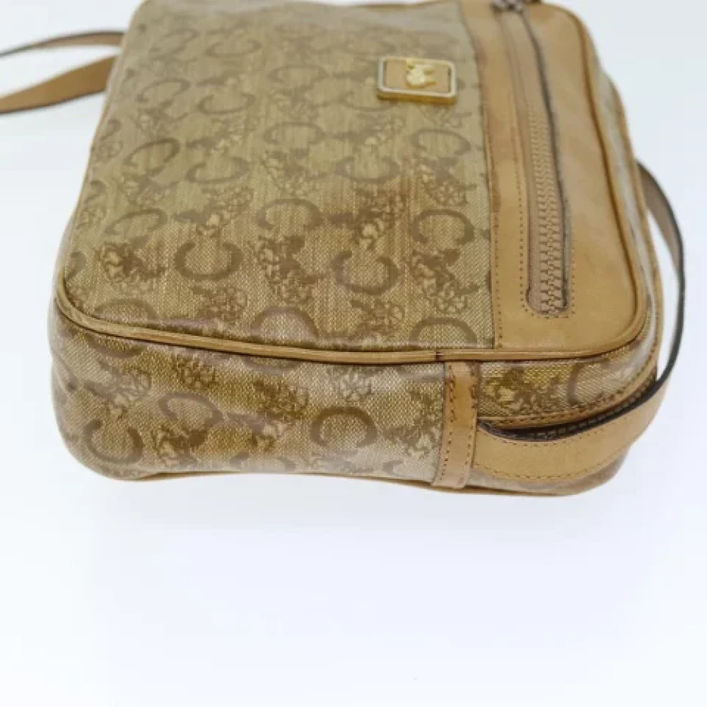 Celine Vintage Pre-owned Canvas shoulder-bags Beige Dames
