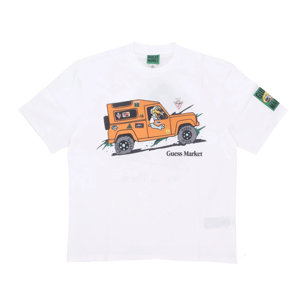 Guess Pure White T-shirt White Heren
