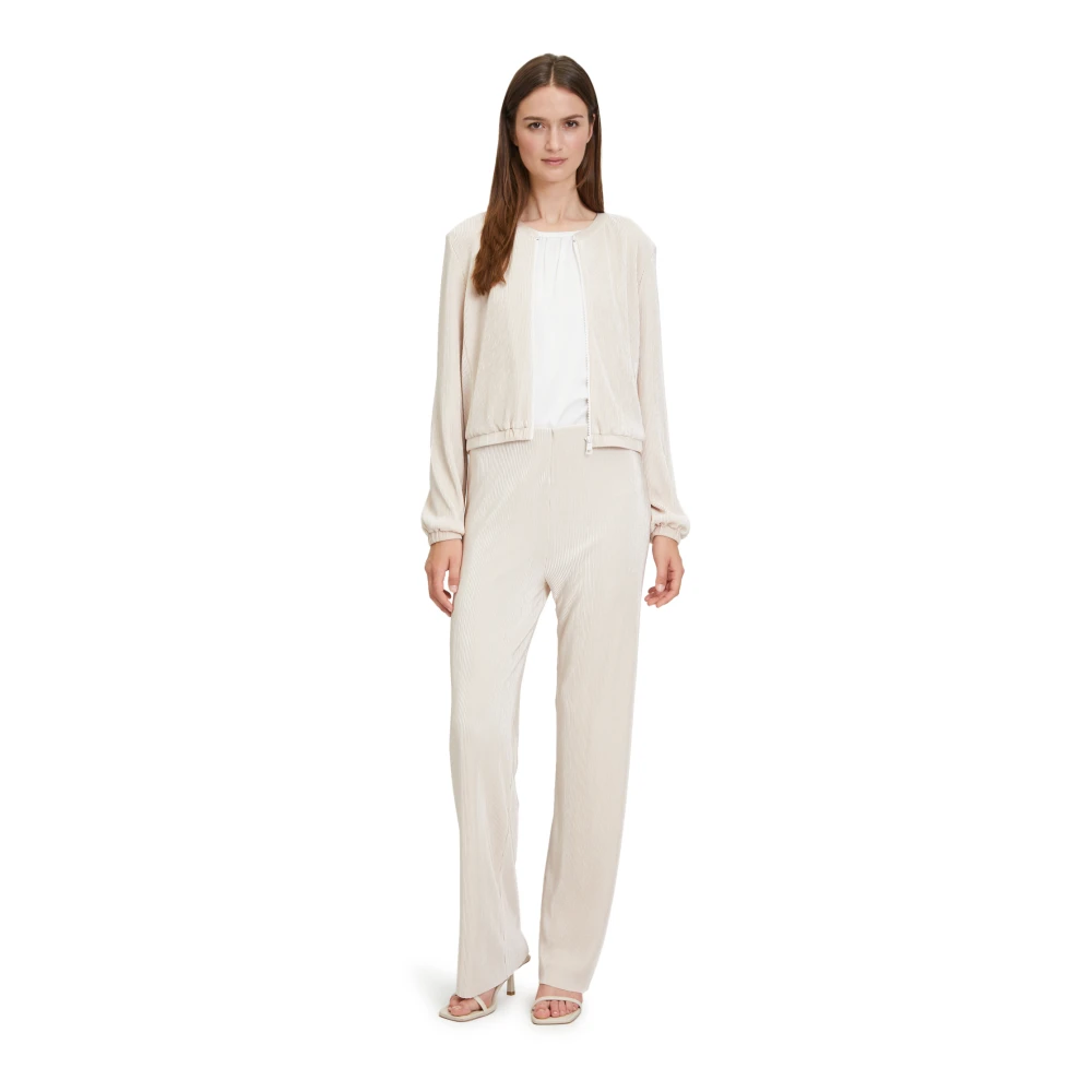 Betty & Co Chic Mouwloze Blouse met Webdetail White Dames
