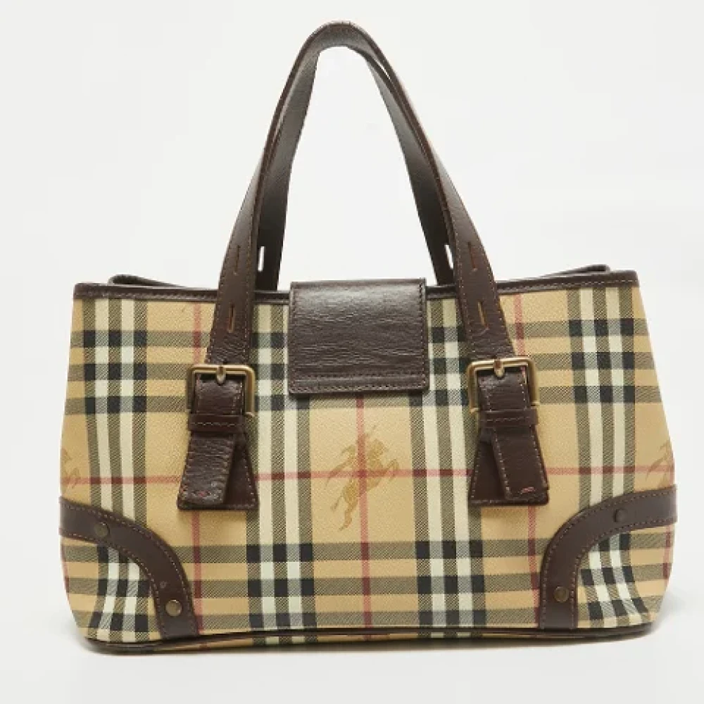 Burberry Vintage Pre-owned Leather totes Brown Dames