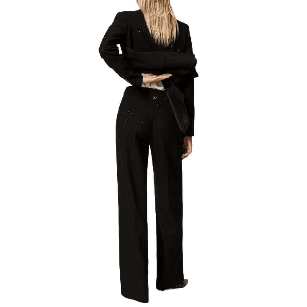 Twinset Zwarte Palazzo Broek Black Dames