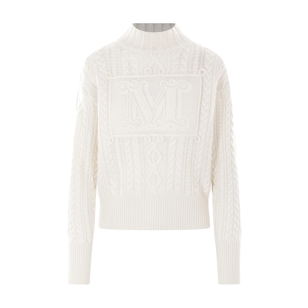 Max Mara Witte Trui met M Monogram White Dames