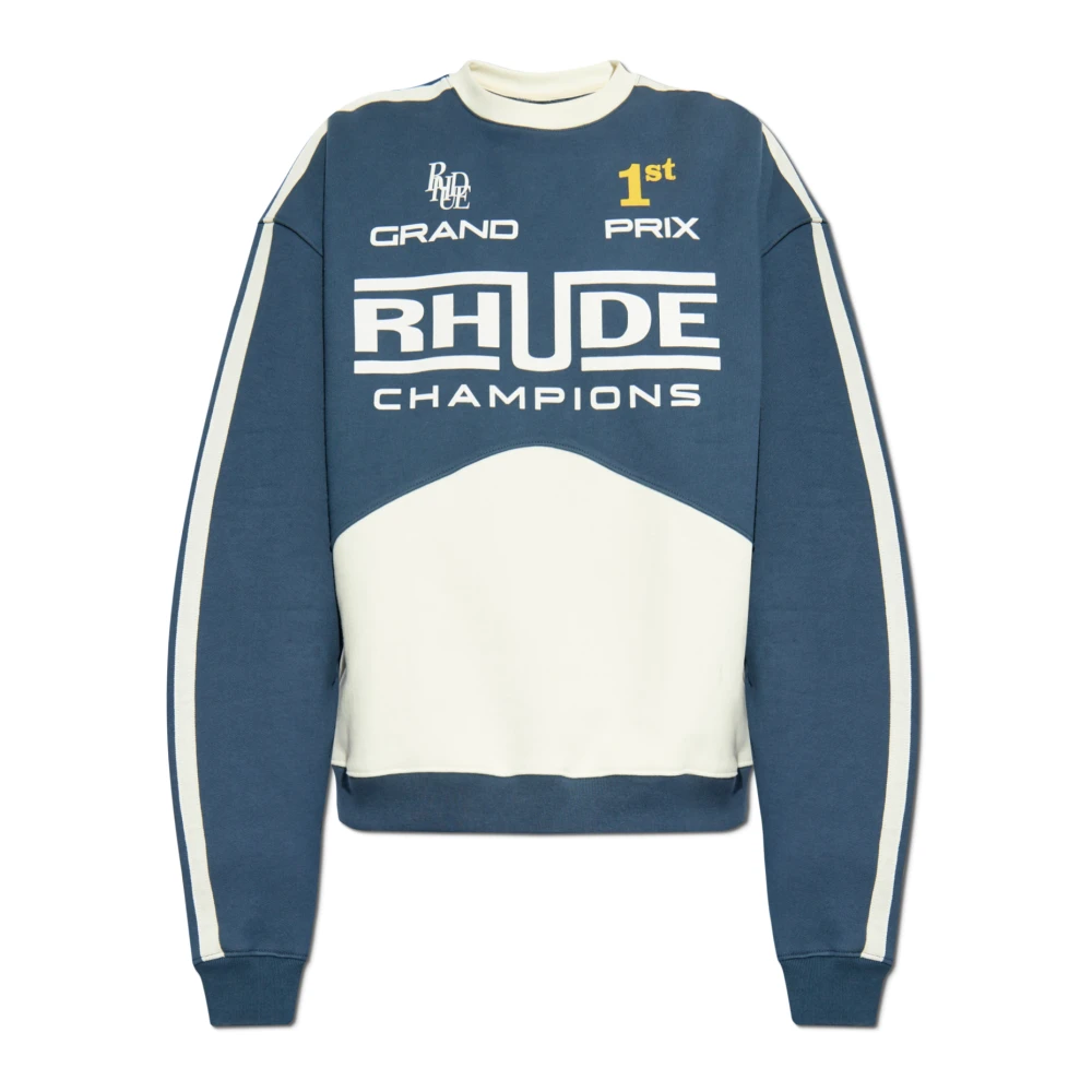Rhude Sweatshirt met Logo Blue Heren
