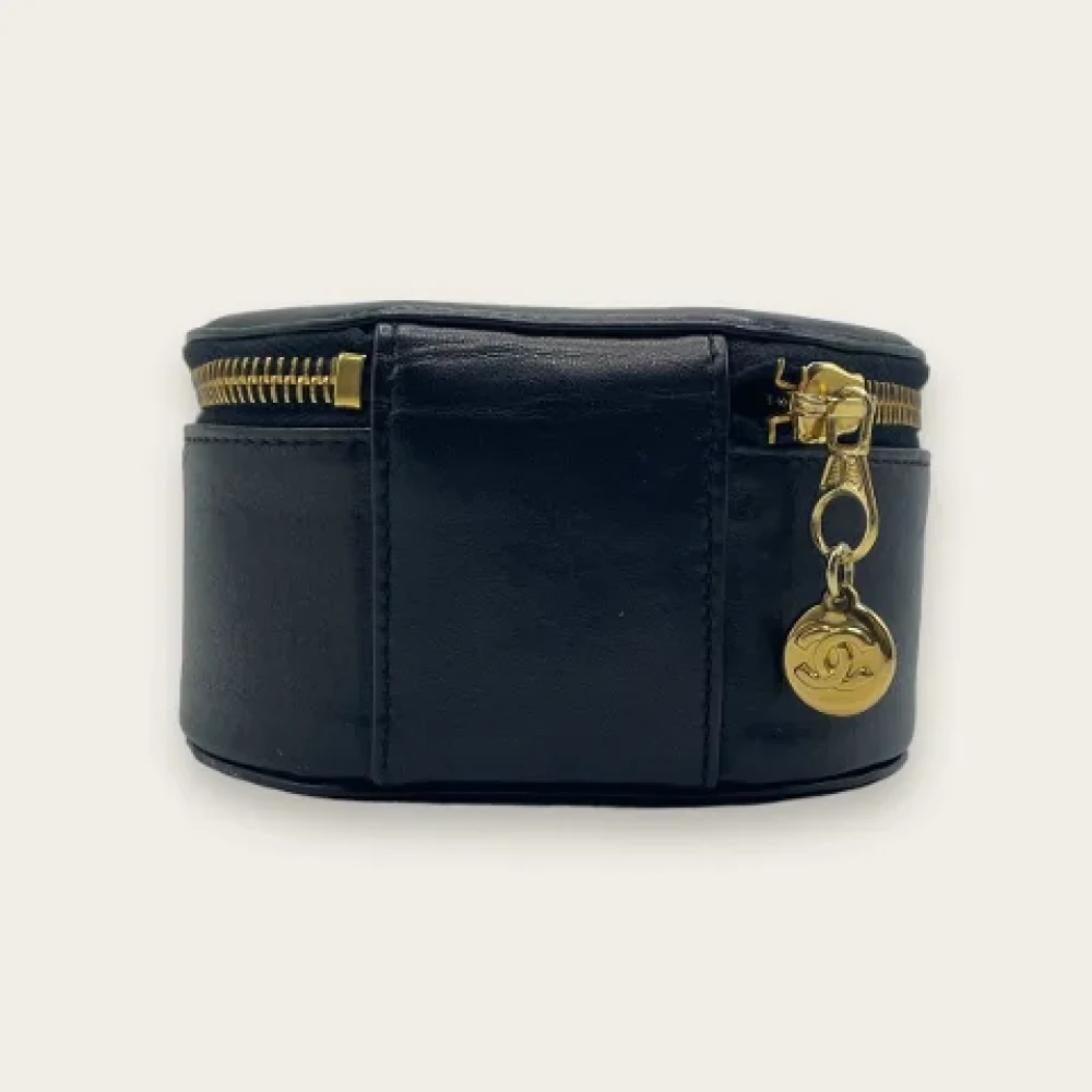 Chanel Vintage Pre-owned Leather home-office Black Dames