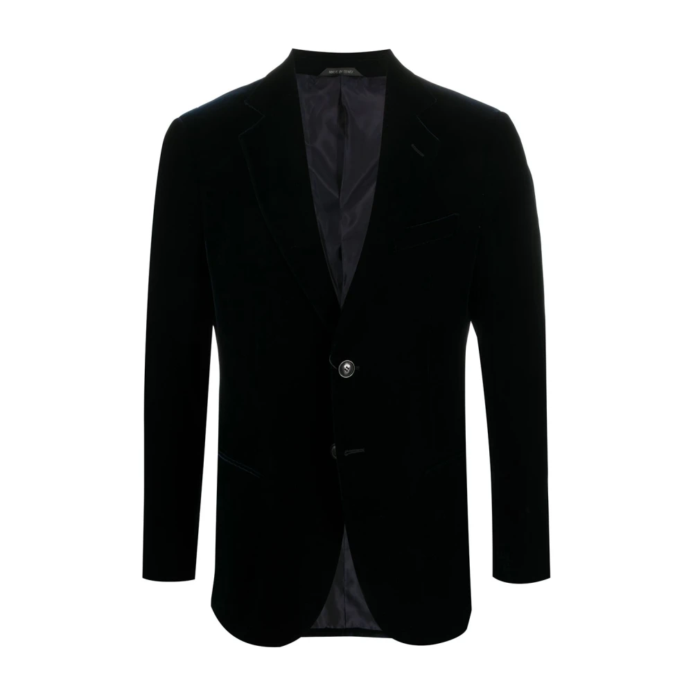 Giorgio Armani Black Icon George Line Single-Breasted Jacket - Male - Blazers - 4XL - Jackets