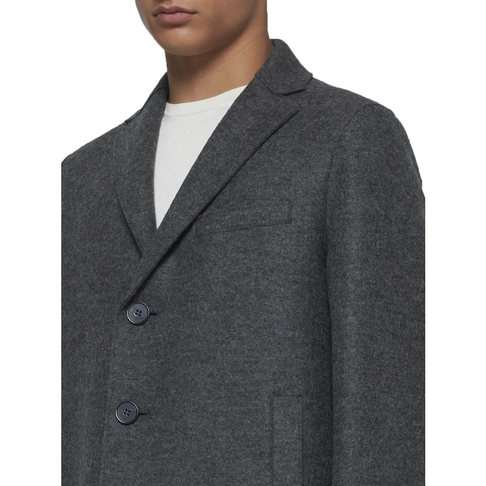 Harris Wharf London Boxy Coat Gray Heren