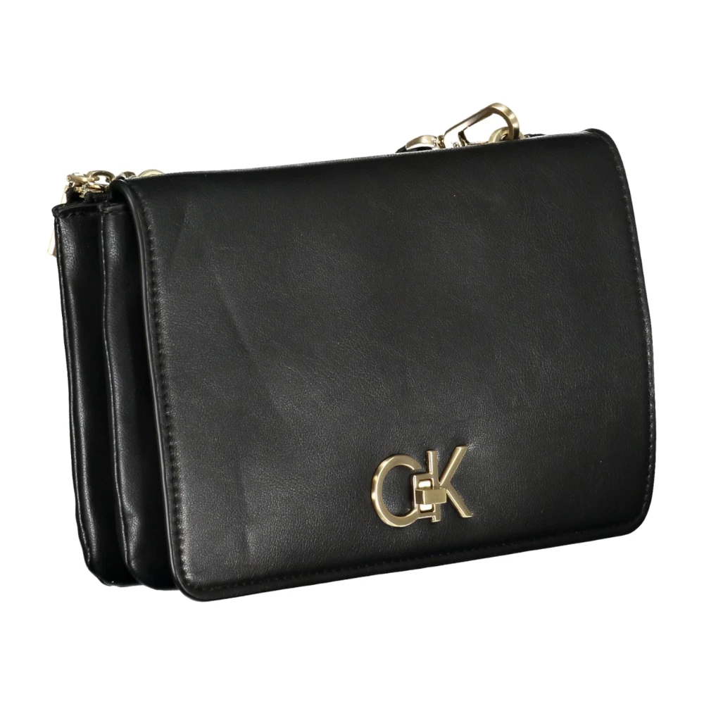 Calvin Klein Zwarte dames crossbody tas met rits Black Dames