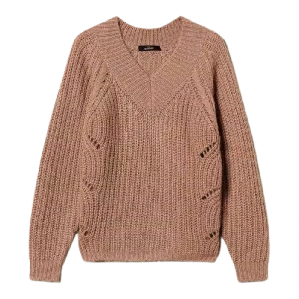 Twinset Gebreide Trui Collectie Actitude Brown Dames