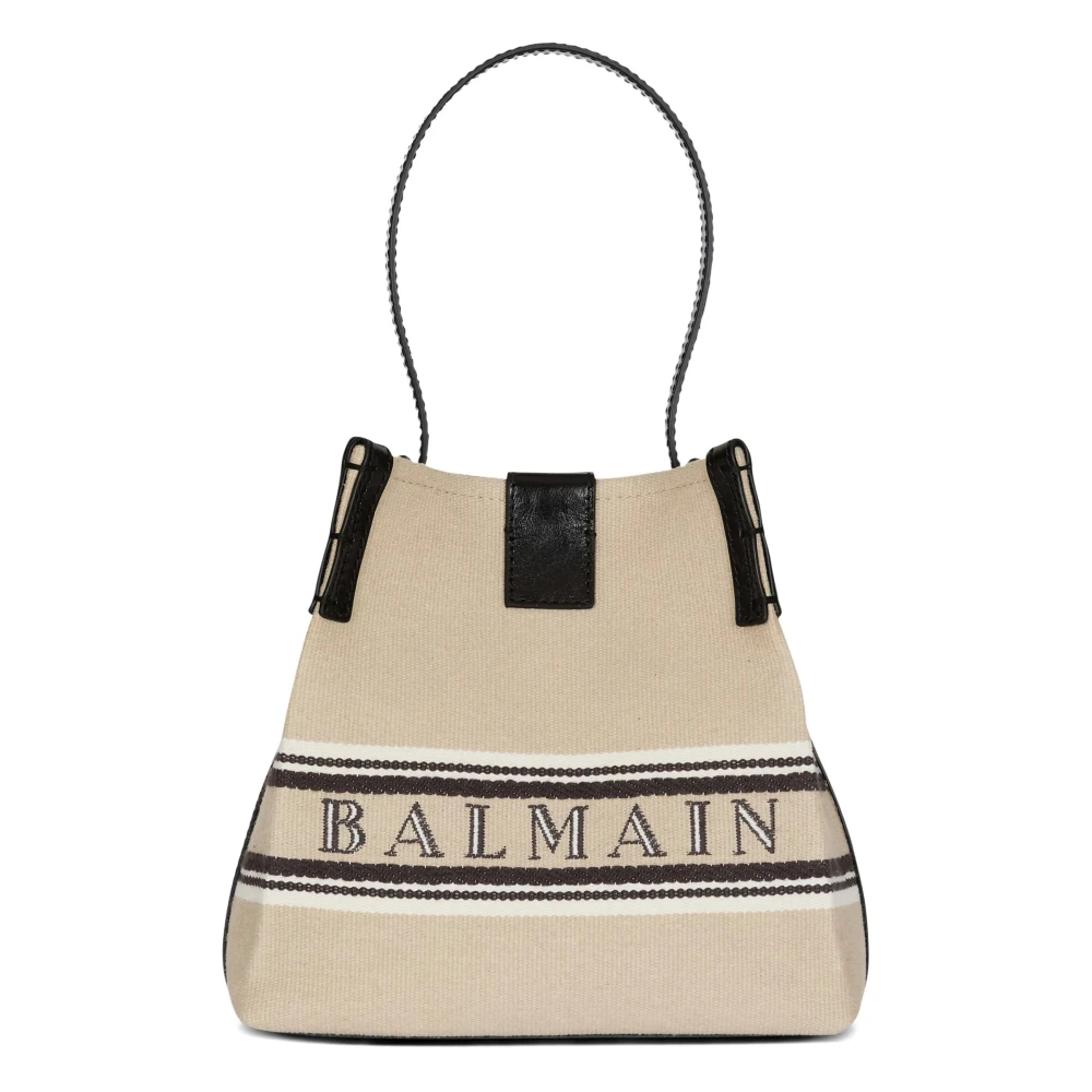 Balmain Beige Release Bucket Bag - Female - Bucket Bags - One Size - Bags