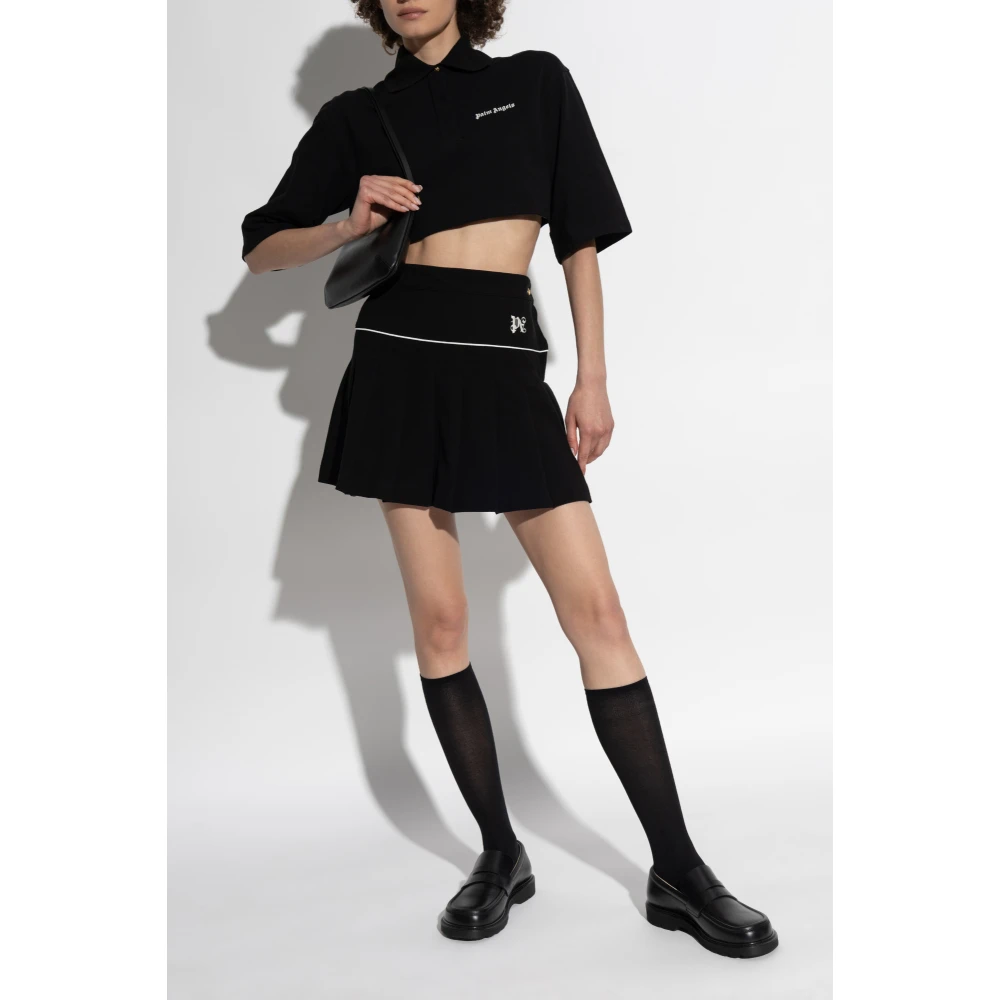 Palm Angels Korte Polo Black Dames