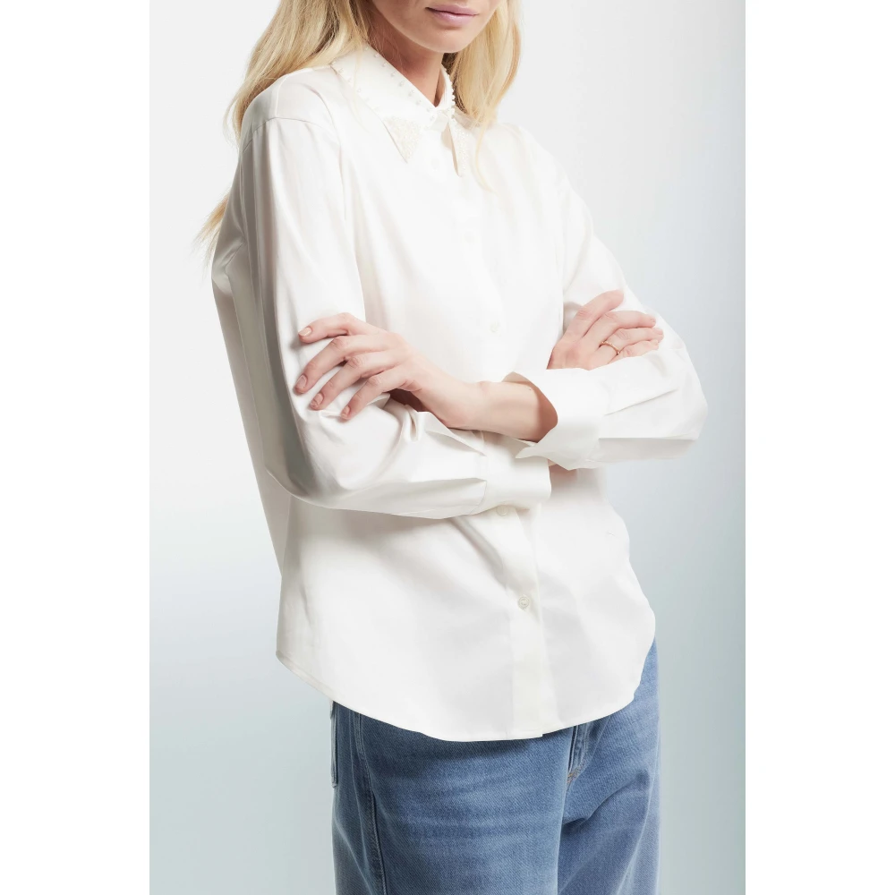 Kocca Klassieke Kraagdetail Shirt White Dames