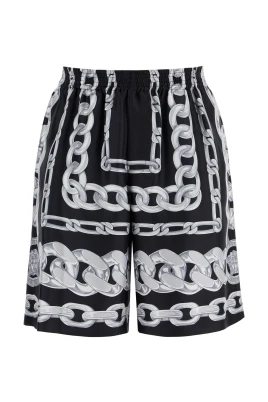 Chain Print Silk Blend Pyjamasbyxor
