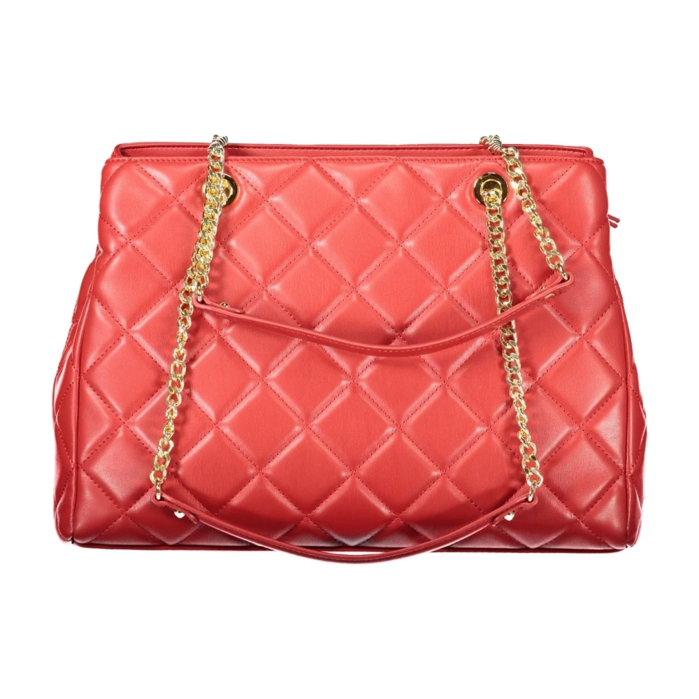 Valentino by Mario Valentino Rode Schoudertas met Kettingriem Red Dames
