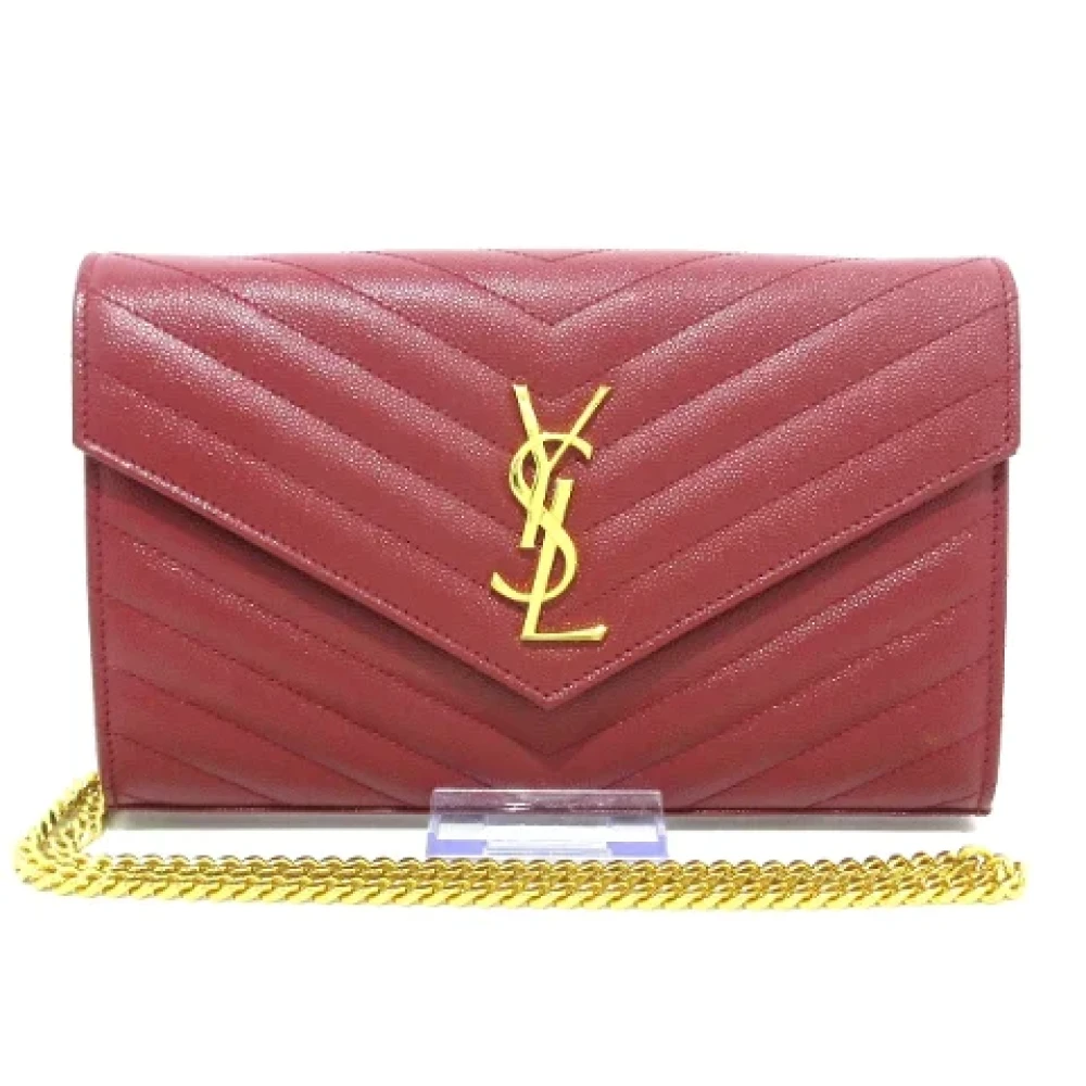 Saint Laurent Vintage Pre-owned Leather wallets Red Dames