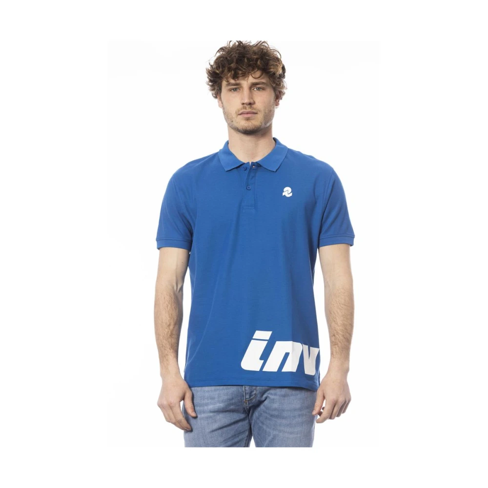 Invicta Blauw Katoenen Poloshirt Logo Borst Blue Heren