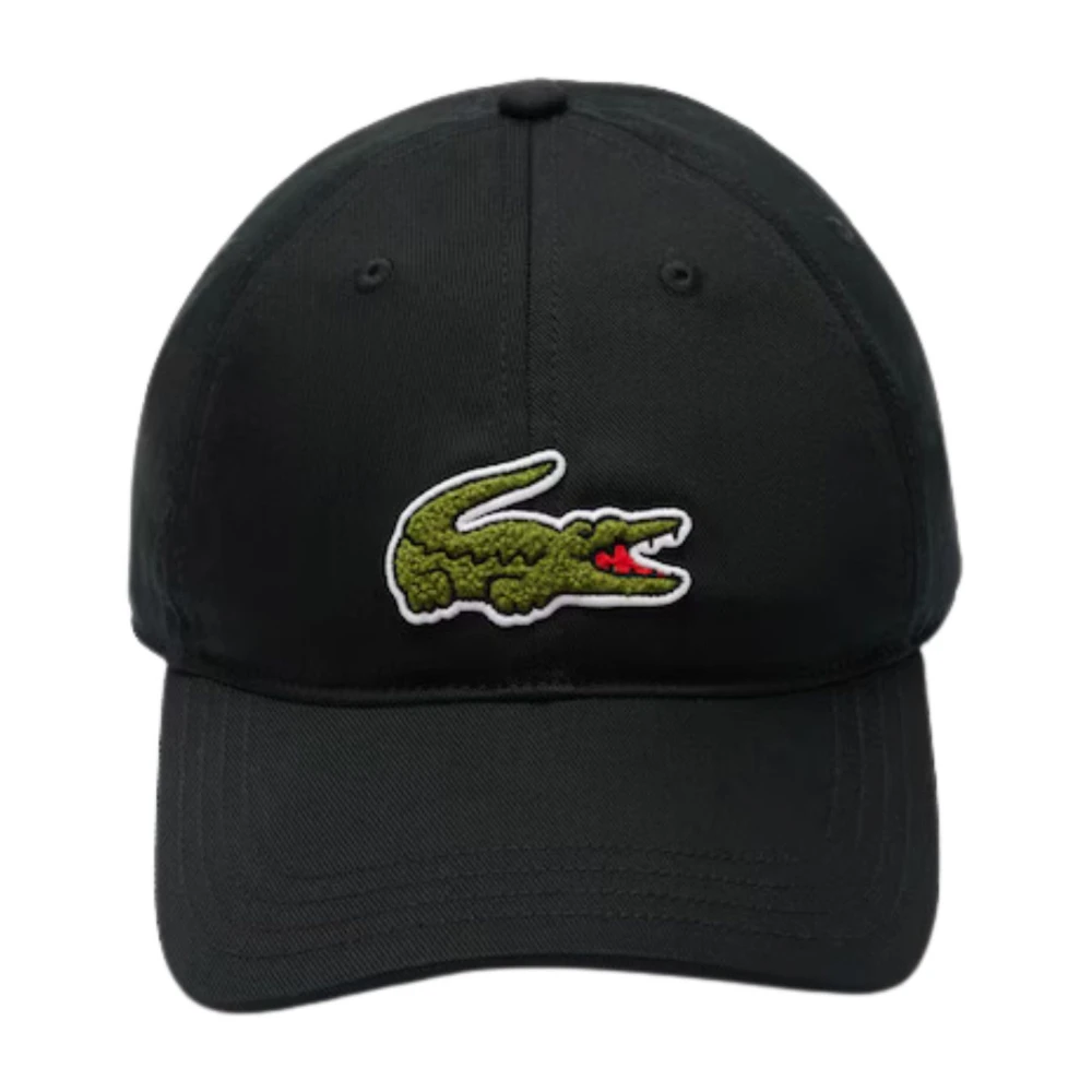 Lacoste Zwarte Big Croco Cap Black Heren