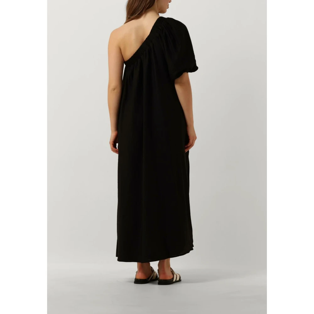 Co'Couture Asym Puff Jurk Hera Black Dames