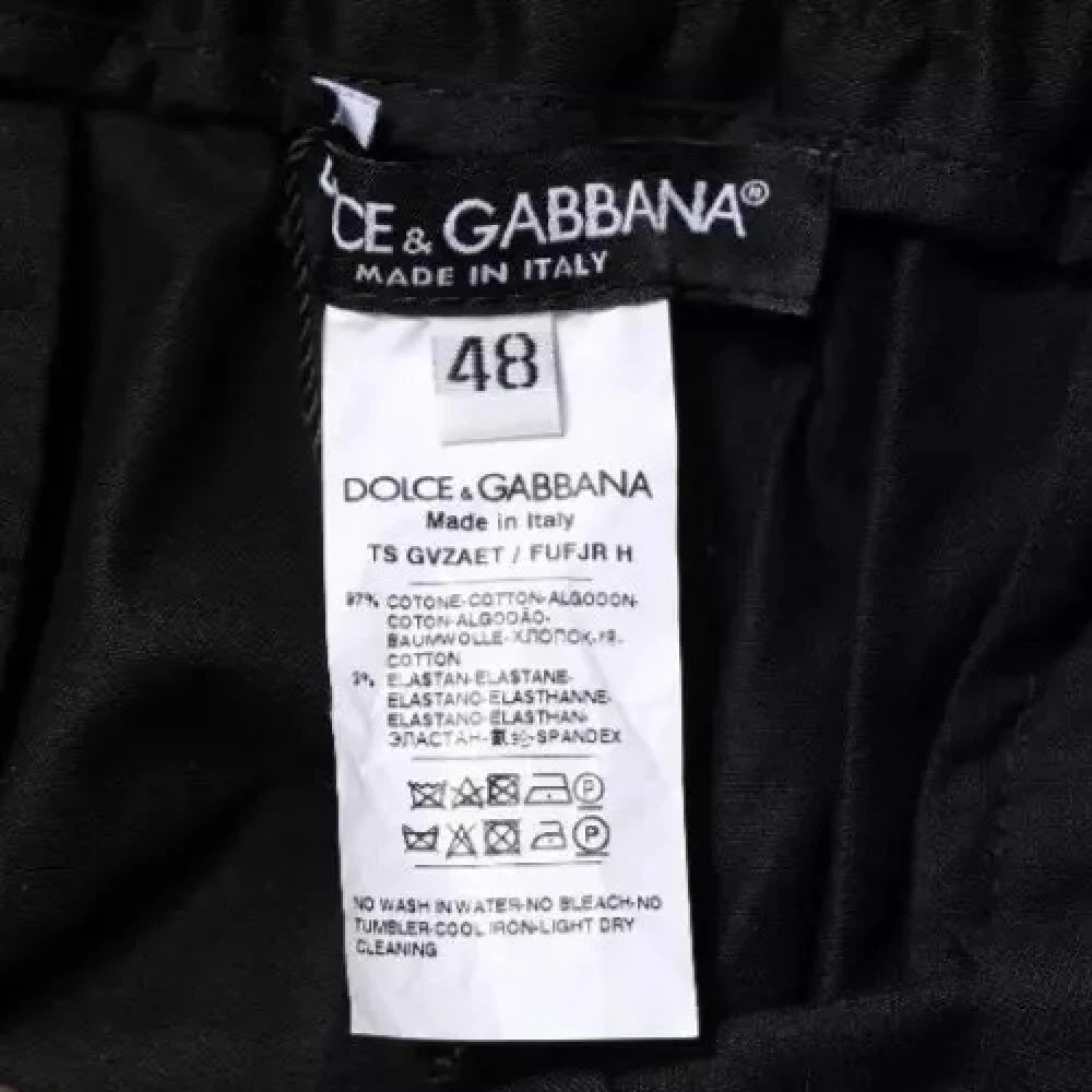 Dolce & Gabbana Zwarte Skinny Sweatpants met Trekkoordsluiting Black Heren