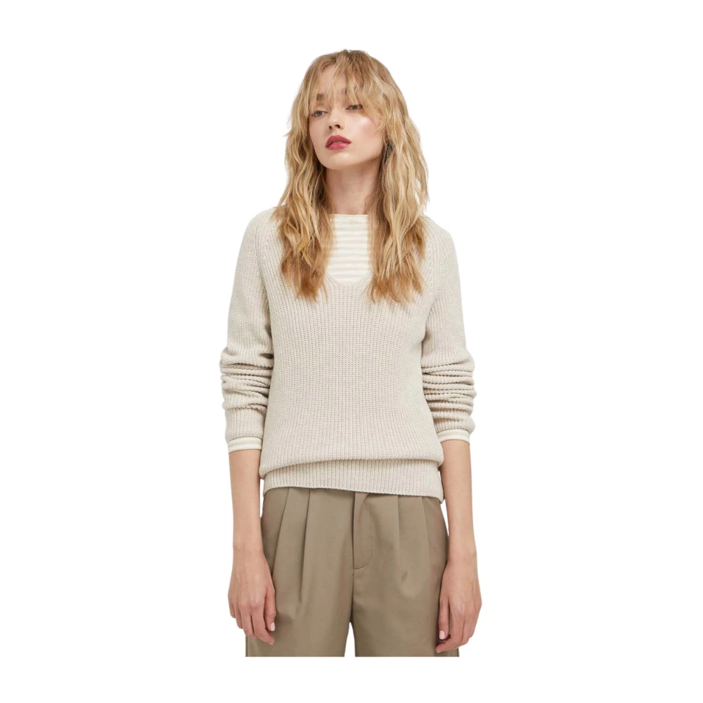 Marc O'polo Donna Beige - Maglione Regular - Knitwear - L