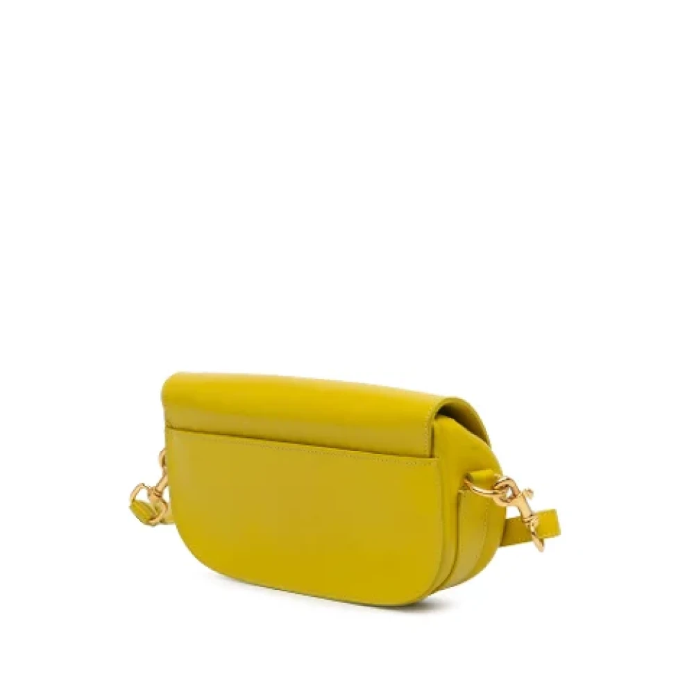Dior Vintage Pre-owned Leather shoulder-bags Yellow Dames