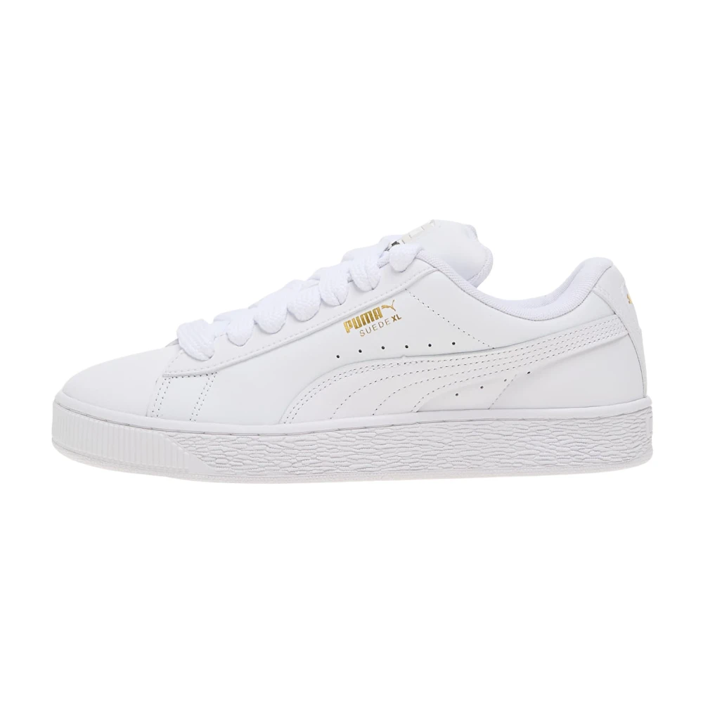 Puma Men's White/Gray Vapor Suede Sneakers