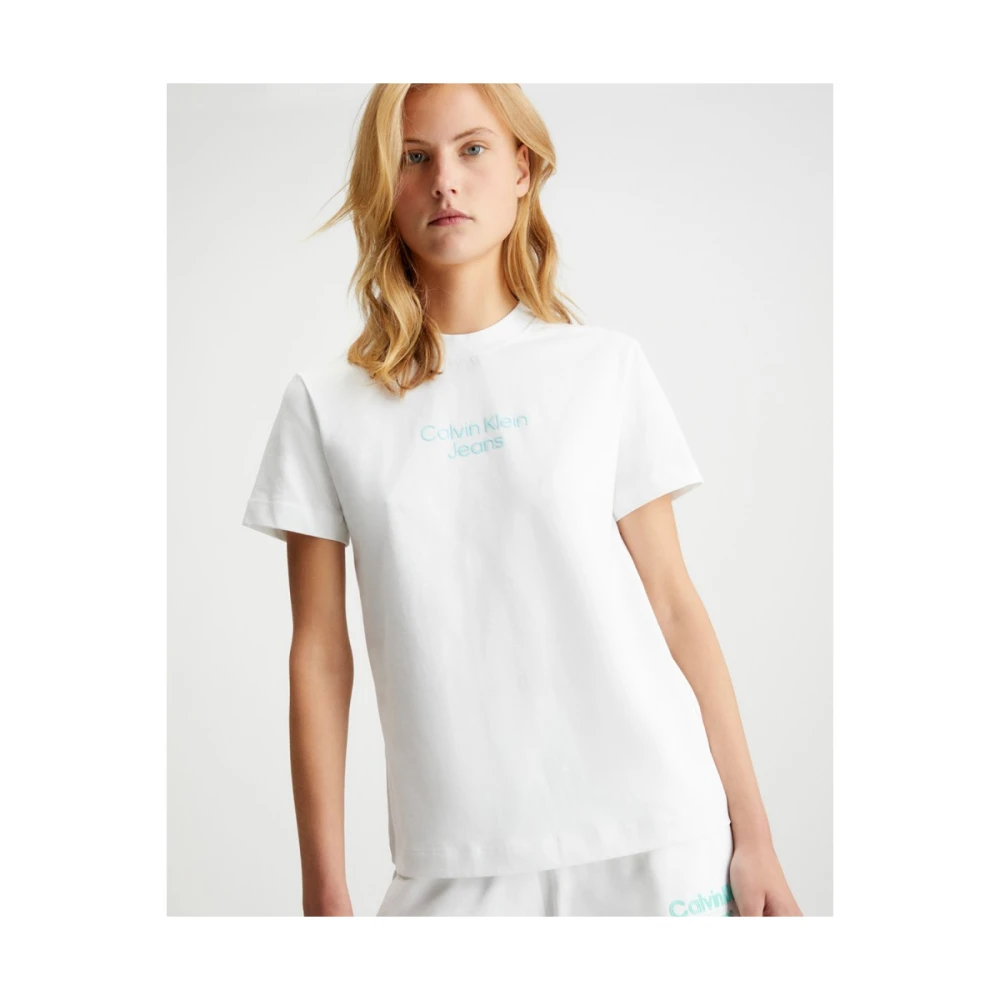 Calvin Klein Katoenen T-Shirt White Dames