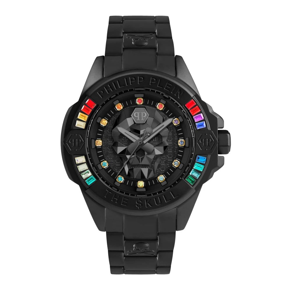 Philipp Plein Men's Black Watches, One Size, Genderless Skull Watch