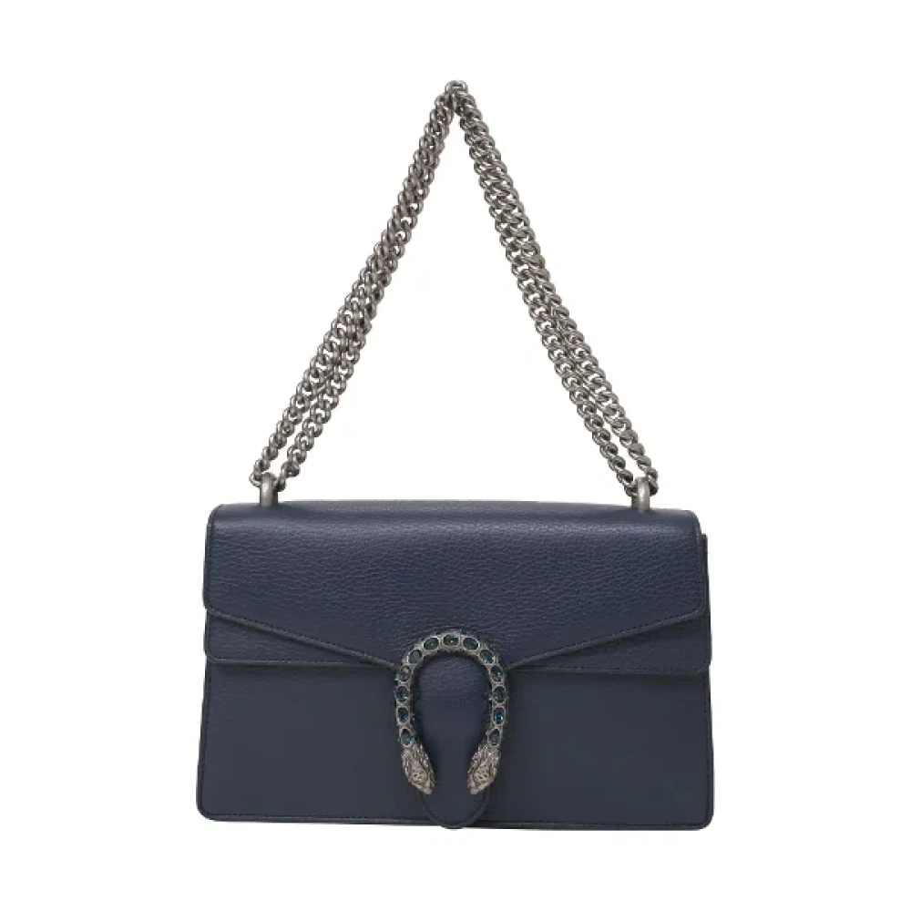 Gucci Vintage Pre-owned Leather gucci-bags Blue Dames
