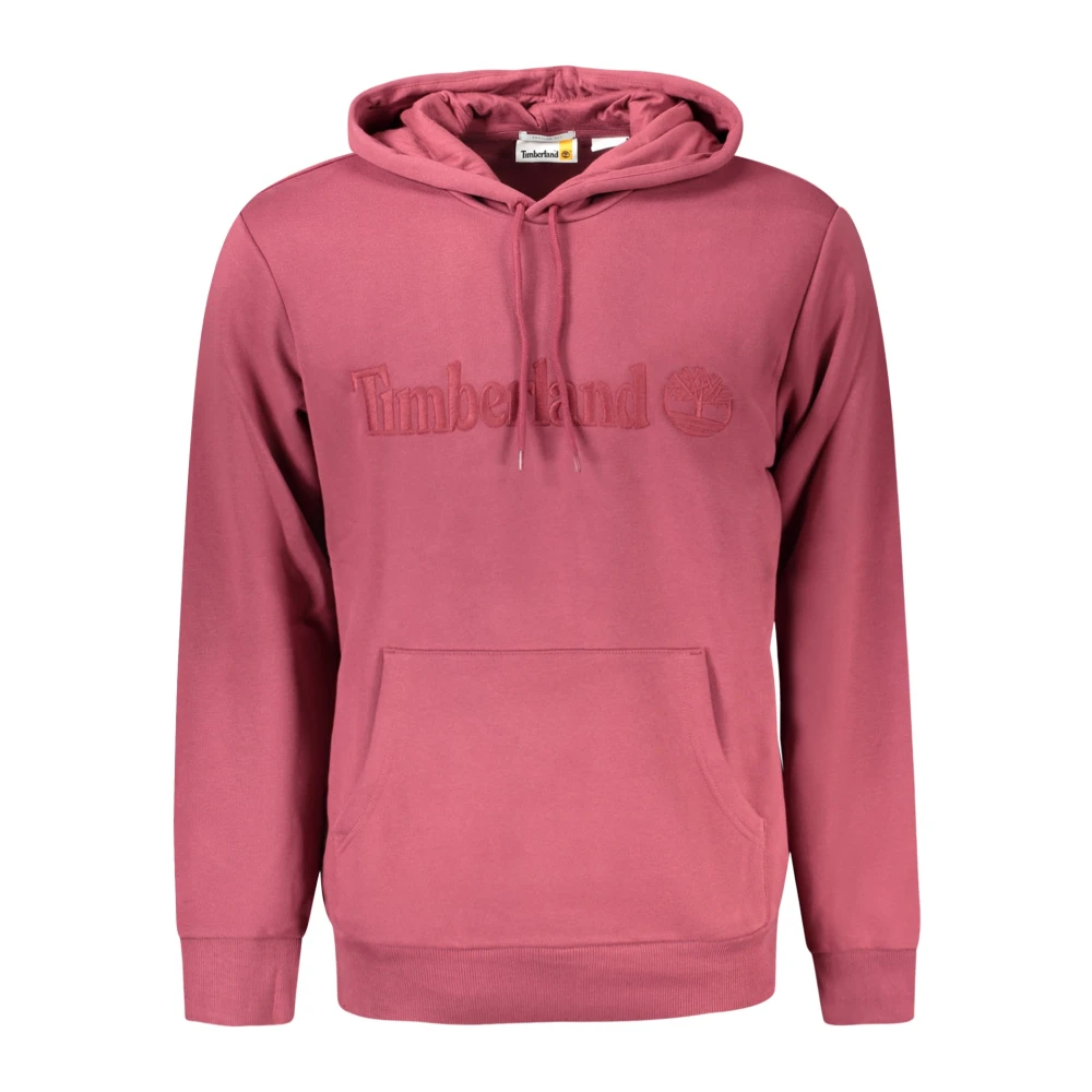 Timberland Paarse hoodie met borduurwerk Purple Heren