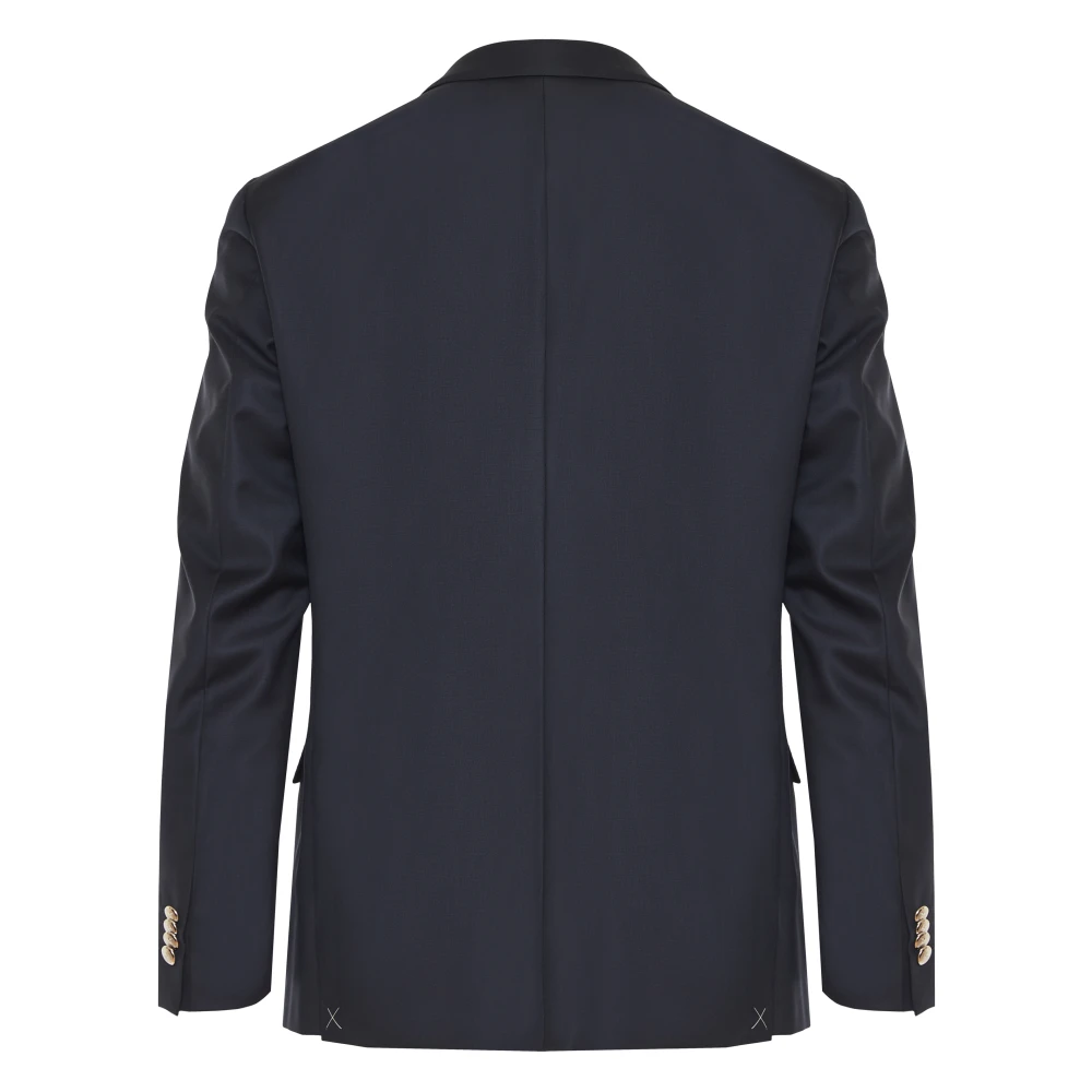 Corneliani Luxe Wollen Blazer Blue Heren