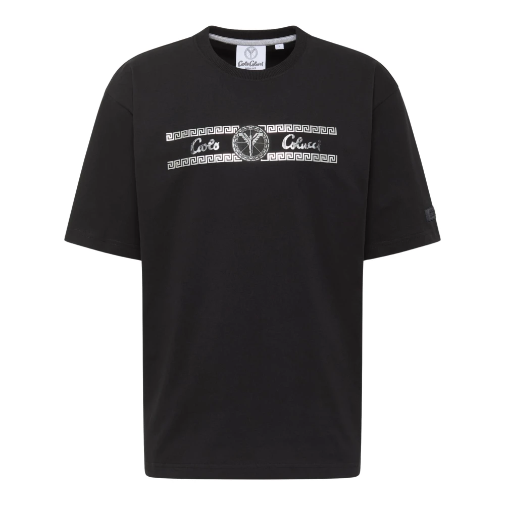 Carlo Colucci Men's Black Oversize T-Shirt - T-Shirts - M - Tops