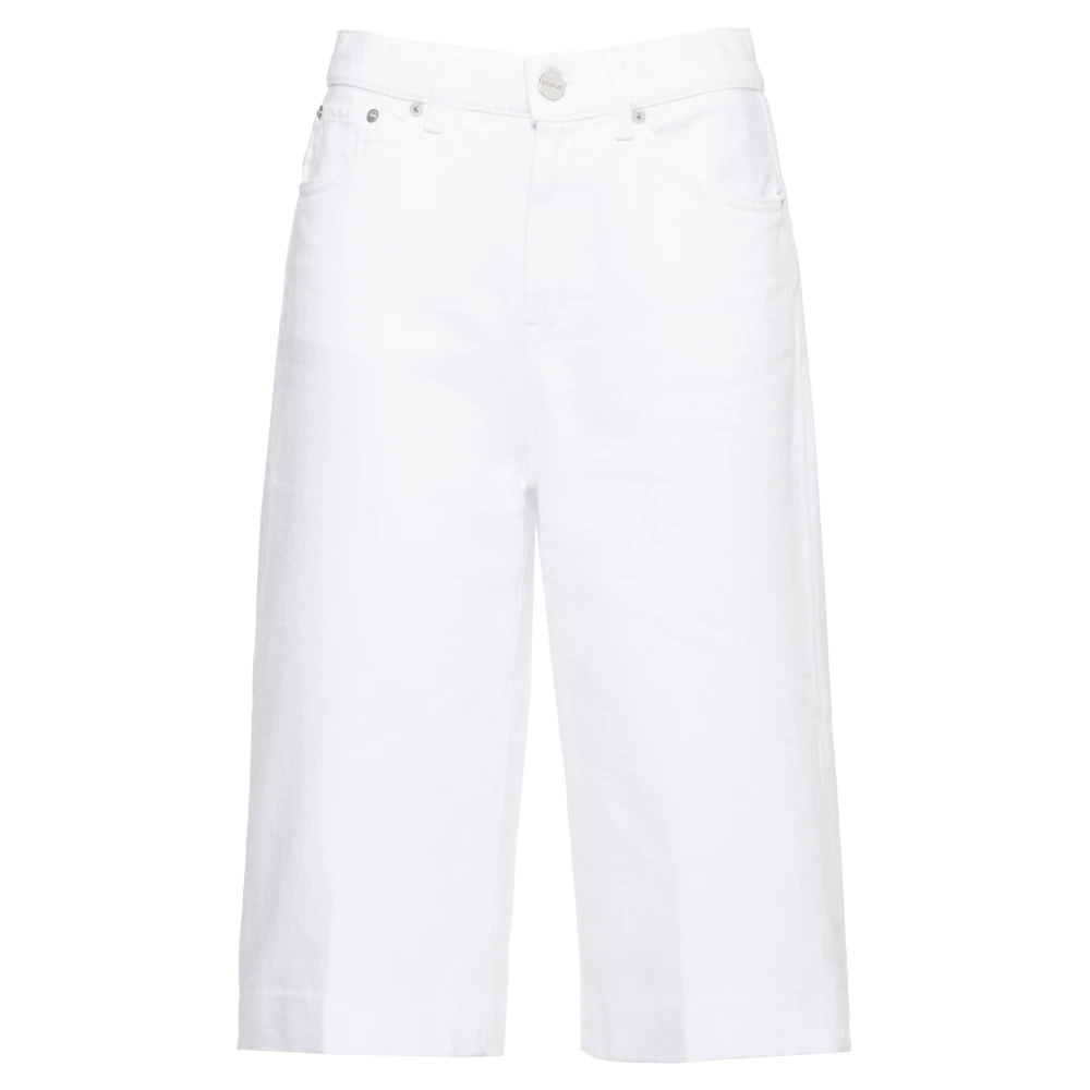 Dondup Women's White Cotton Bermuda - Denim Shorts - W29 - Shorts