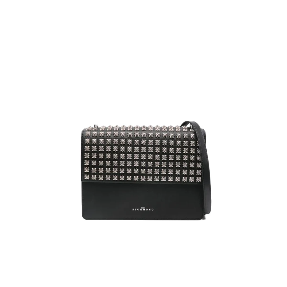 John Richmond Women's Black Shoulder Bags, One Size, Studded Shoulder Bag