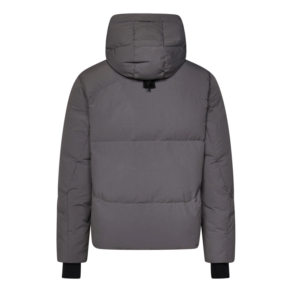 JG1 Grijze Gewatteerde Jas met Afneembare Capuchon Gray Heren