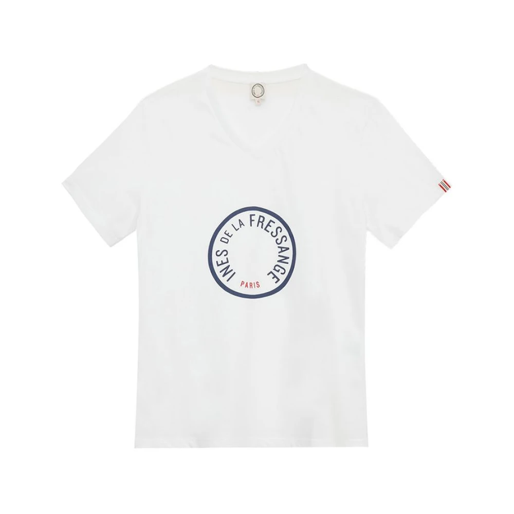 Ines De La Fressange Paris Aurore V-hals T-shirt wit White Dames